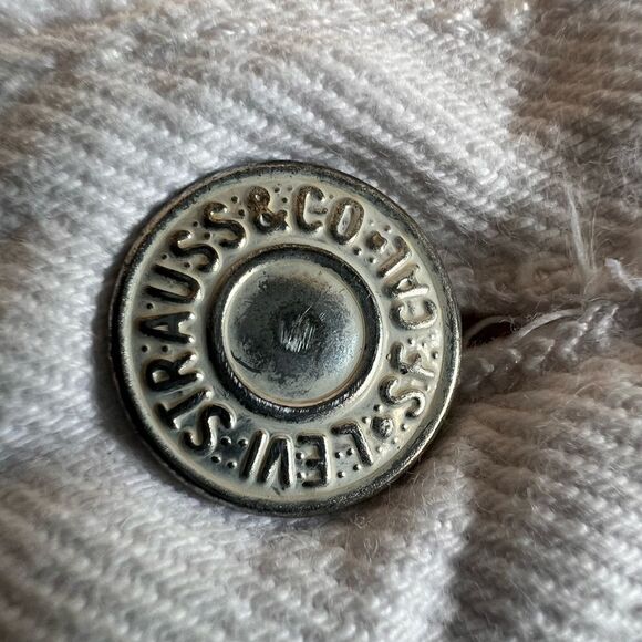 Re/Done White Levi’s Straight Leg Jeans Size 26 - Picture 6 of 13